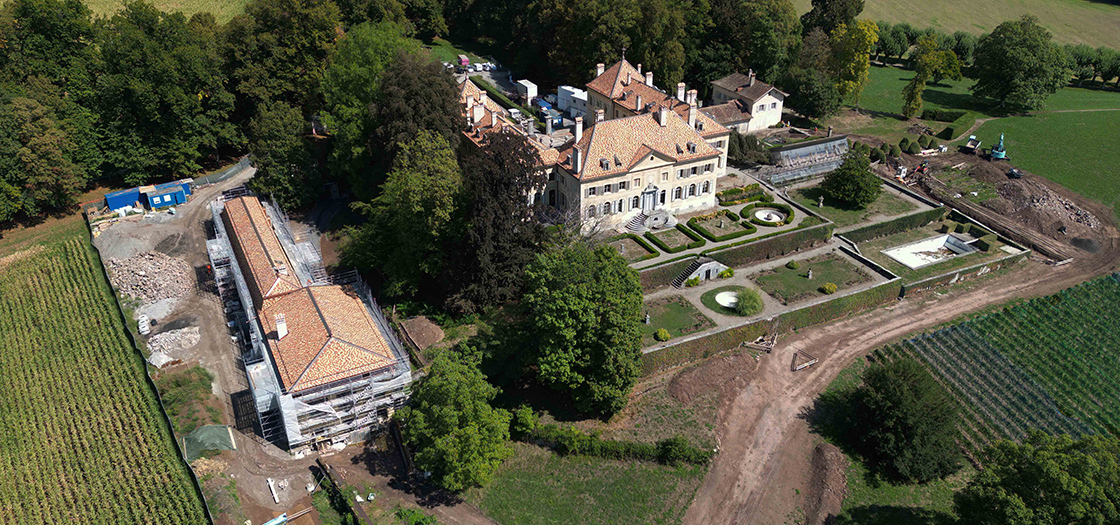 Château d’Hauteville campus aerial view