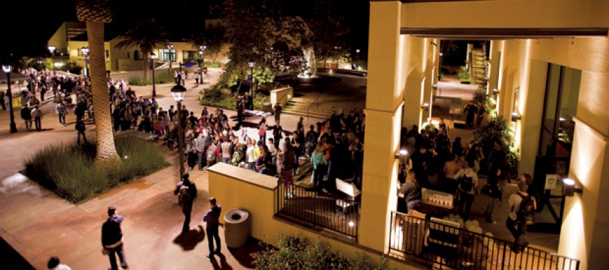 Malibu campus at night - Pepperdine University