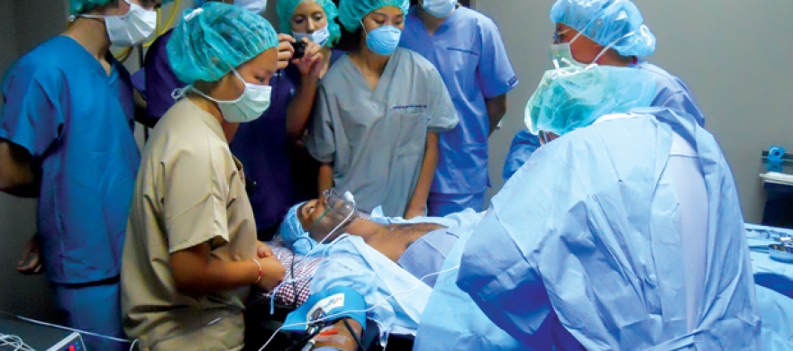 Medical procedure in Natuvu Creek in Fiji - Pepperdine Magazine