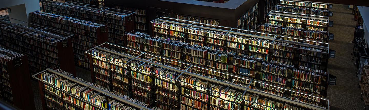 library book stacks