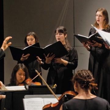 Ryan Board and student vocalists - Pepperdine Magazine