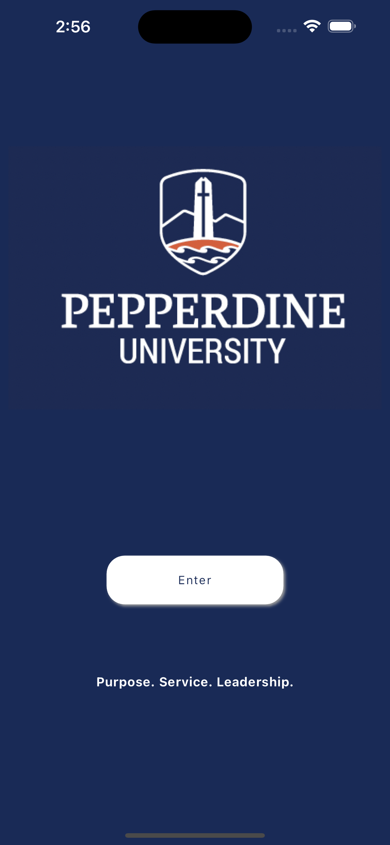 Pepperdine University Mobile App Splash Screen w/ New Branding