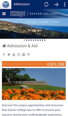 Pepperdine mobile app sample page - Pepperdine University Pepperdine mobile app sample page - Pepperdine University