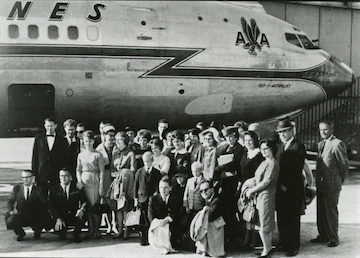 Students leaving for Heidelberg in 1963