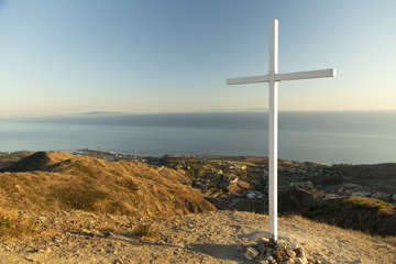 The cross atop Pepperdine University's campus