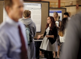 A Seaver College student presents her research