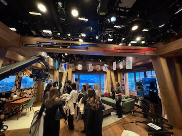 Students tour NBC's main broadcast studio