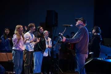 Chris Tomlin performing at The Well