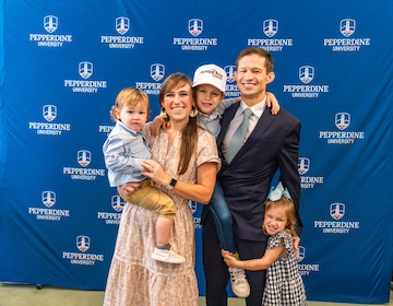 Gardner with his family