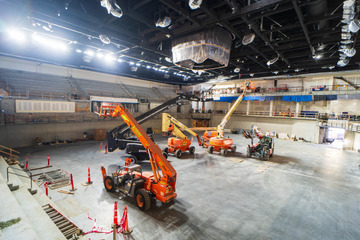 The Mountain at Mullin Park arena construction