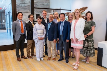 The Uyesugis and Pepperdine administrators