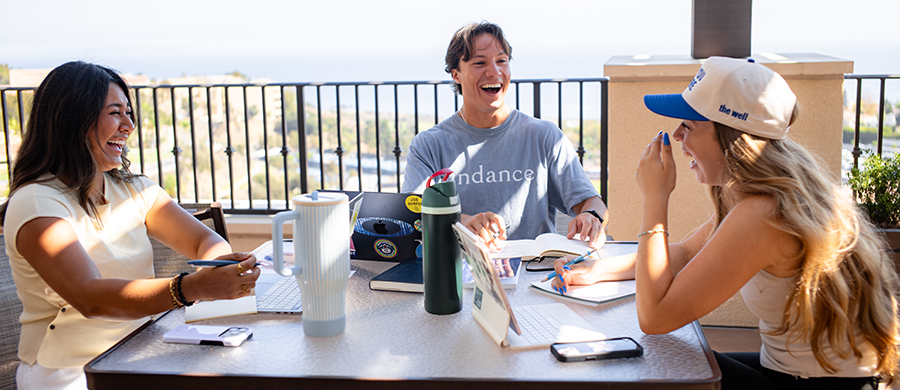 Students laughing