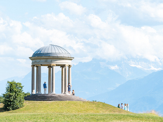 Outdoor pavilion at Chateau d'Hauteville