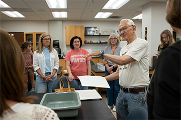 Attendees created their own pressed samples