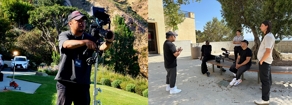 Ducat filming; Ducat discussing with The Greatest Year crew