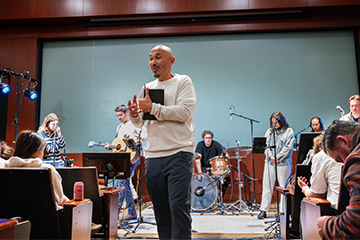 Francis Chan speaking to Pepperdine congregants