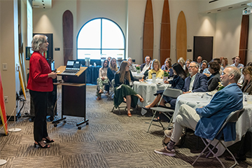Attendees listened with intent as Haarsma delivered her lecture