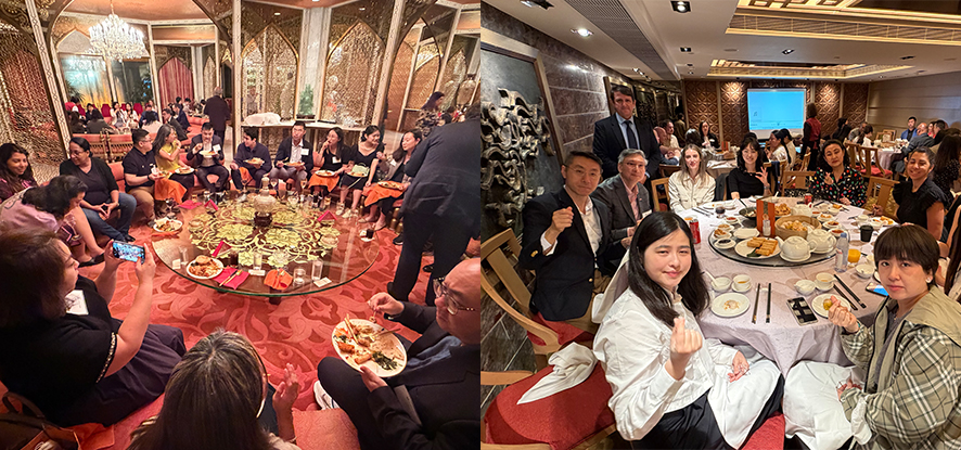 Alumni and Pepperdine friends sharing meals
