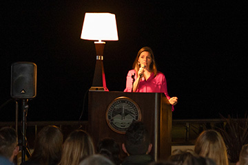 Jessica Hooten Wilson opening the event