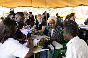 Students meeting with detainees