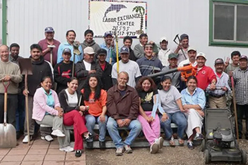 Early photo of Malibu Community Labor Exchange members