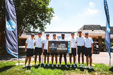Wave's men's golf team securing a spot in the NCAA championships