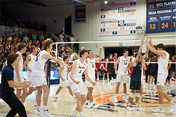 Men's volleyball win against USC