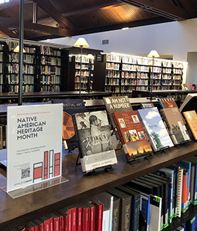 Native American Heritage Month Book Display in Payson Library