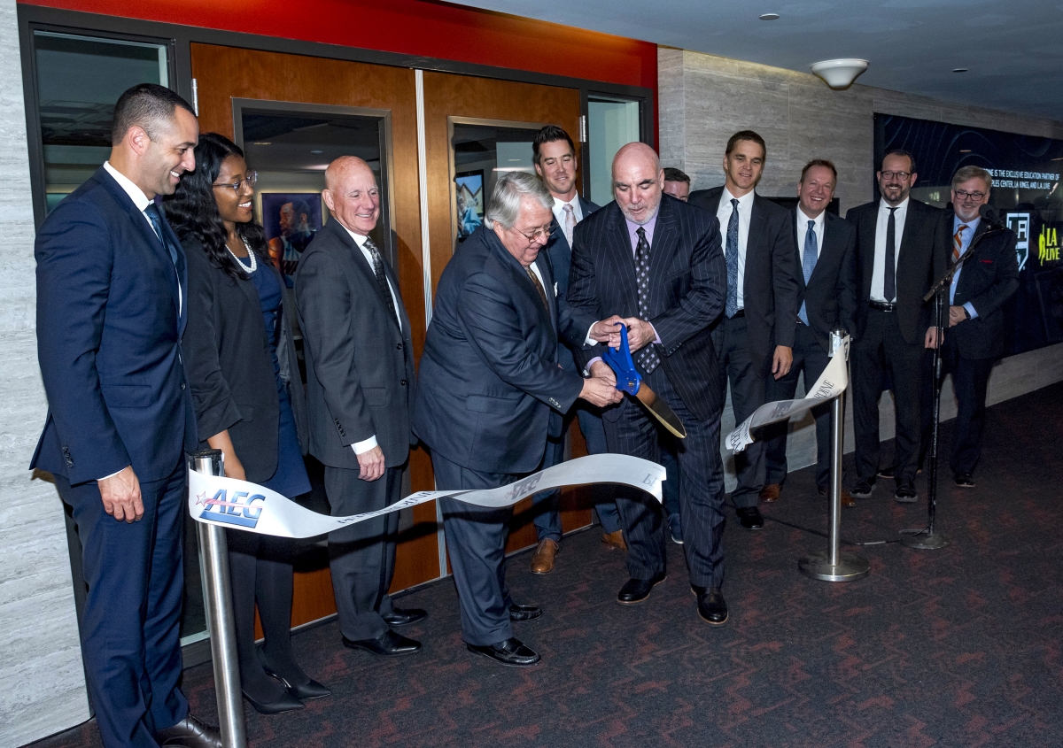 Pepperdine's classroom in the STAPLES Center ribbon cutting