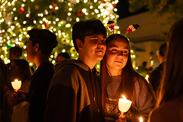 Students posing for photos