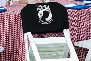 Chair honoring the thousands of Americans who were prisoners of war or remain missing in action