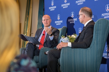 President Gash onstage with President Duda