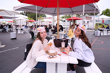 Students enjoying free In-N-Out