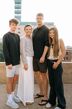 Rash and her family in 2026