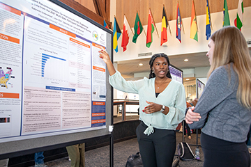 Seaver students gave attendees a glimpse of ongoing research