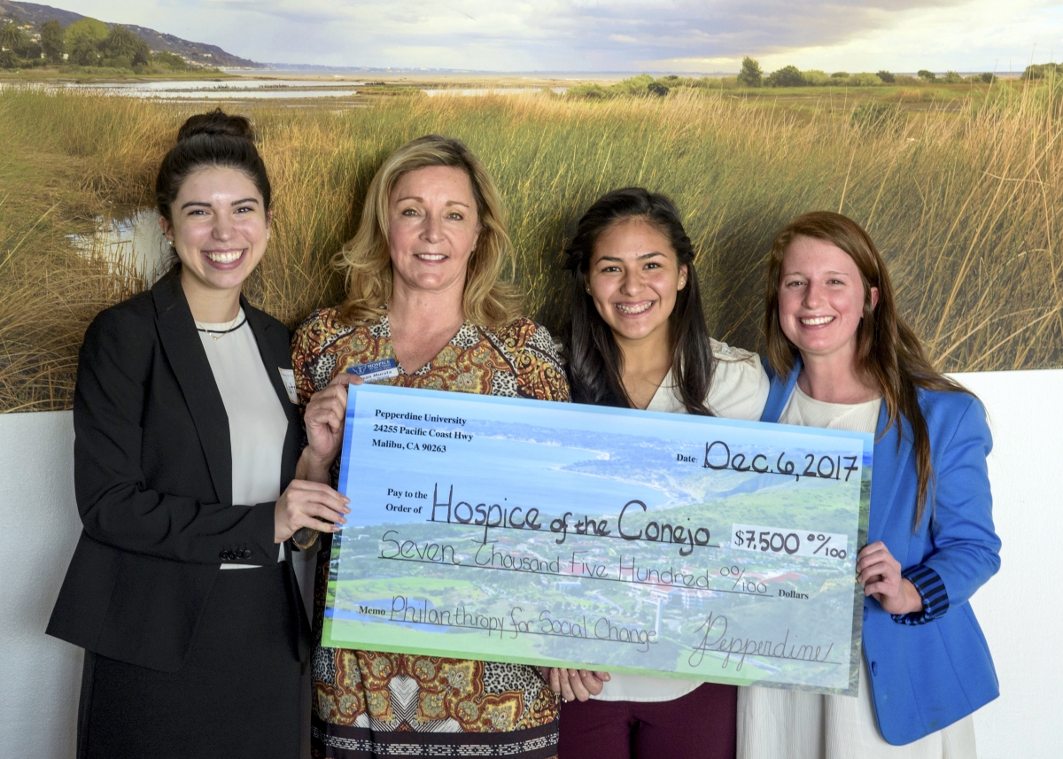 Students hold novelty check - Pepperdine University