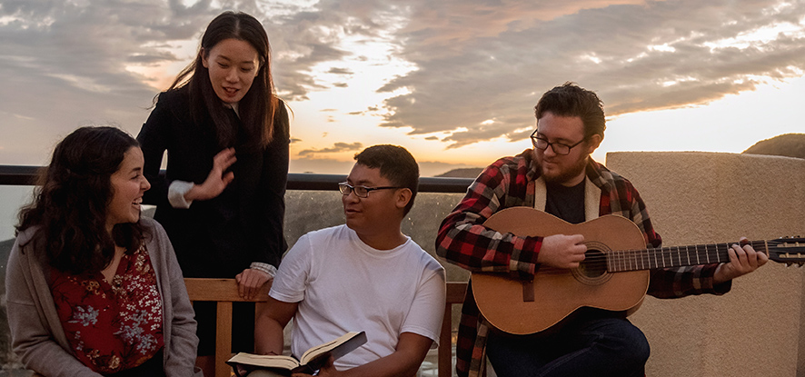 Students gather for small group spiritual programming