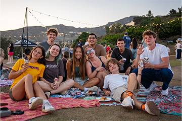 Students at Late Night Lineup