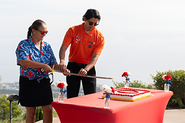 Natalie Trogus joined a student-veteran and PeppVet Council member