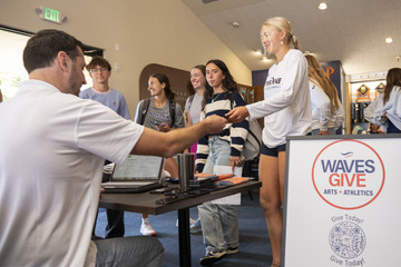 Waves Give donation table