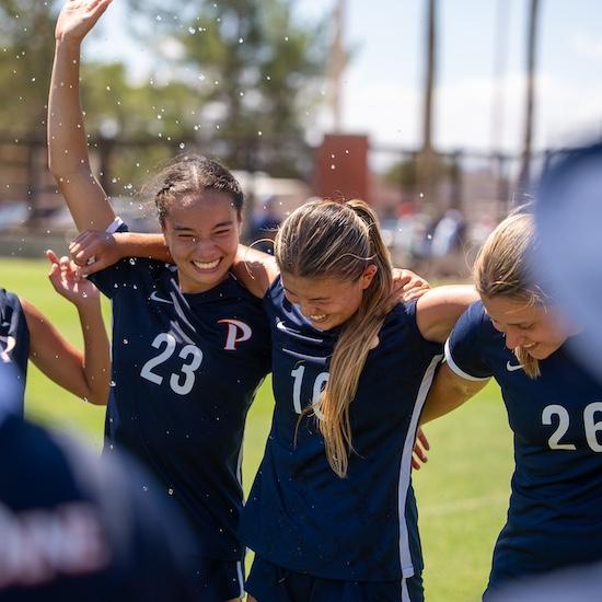 Pepperdine athletes celebrating