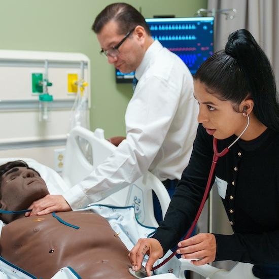 Students using the new College of Health Science facilities