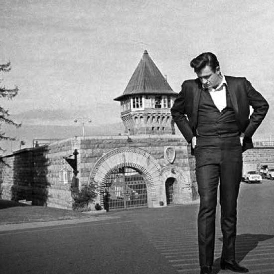 Johnny Cash Outside of Folsom Prison