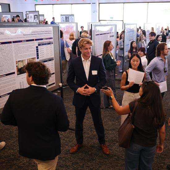 Seaver students presenting their research