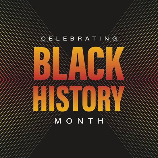 Text: Celebrating Black History Month