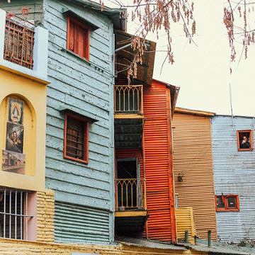 Colorful houses in Buenos Aires, Argentina