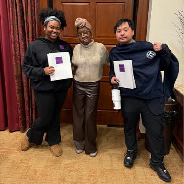 Jaz Gray and students