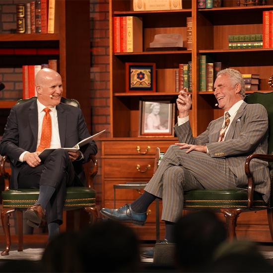 President Jim Gash and Dr. Jordan B. Peterson