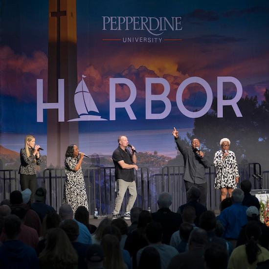 Singers onstage at Harbor conference