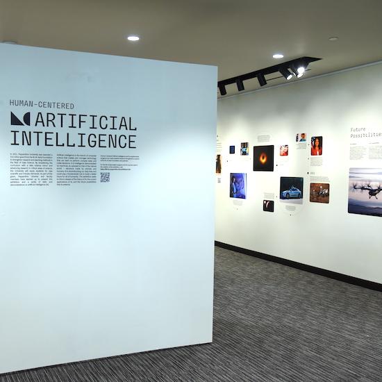 Pepperdine Libraries human-centered AI exhibition